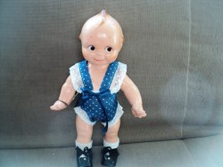 12'' '30s SIDE GLANCING KEWPIE CUPIE COMPO DOLL,BLUE SUNSUIT,647